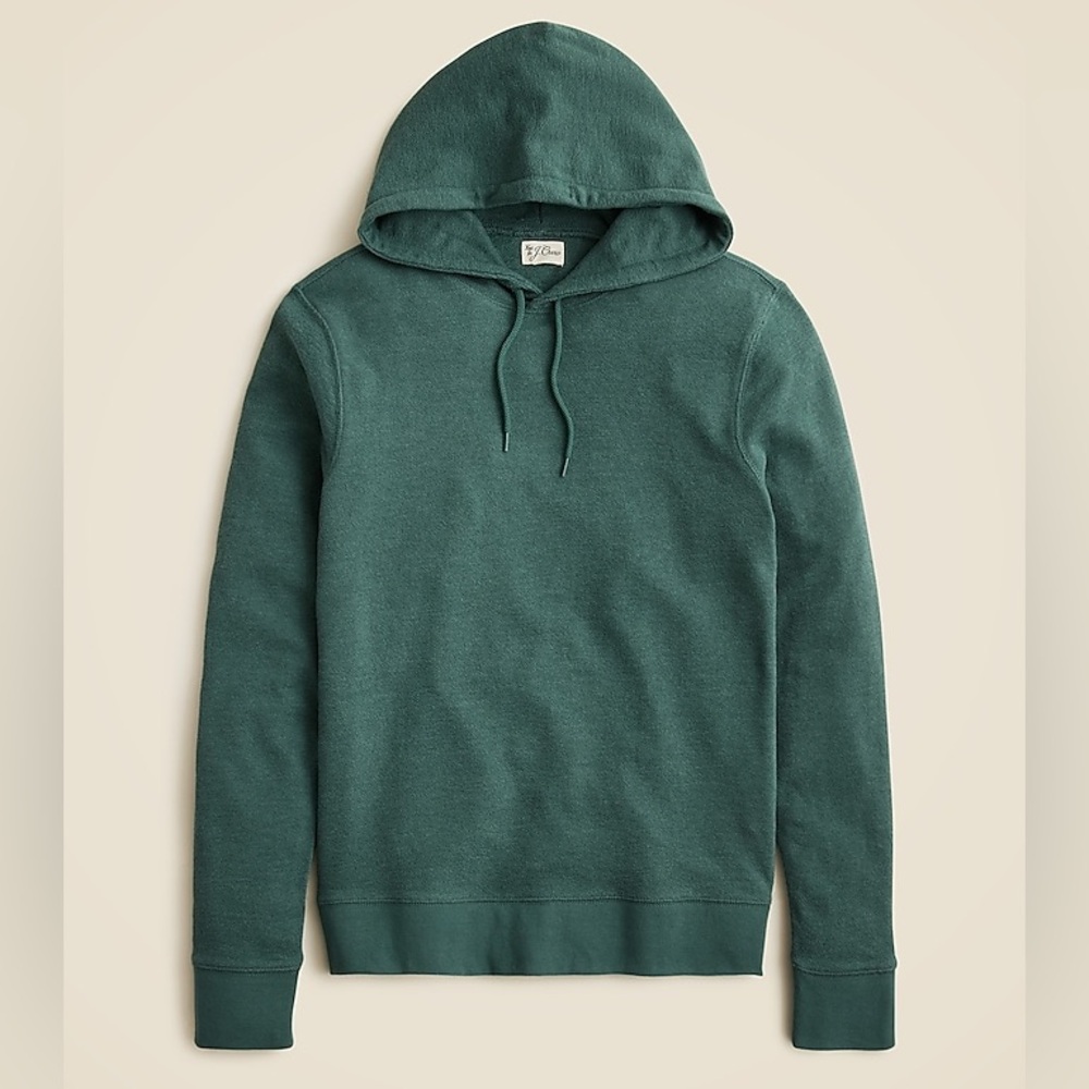 J Crew Textured Hooded Sweater Tee in Graffiti Green Single D Size Large EUC!